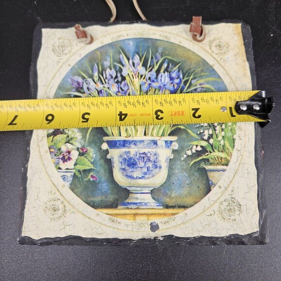 Decorative Slate Wall Art Set 3 Annie LaPoint Botanical Garden Kitchen Evergreen - Picture 9 of 9